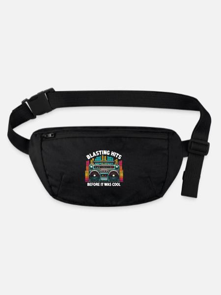 Blasting Hits Before It Was Cool Eighties Boombox - Sac banane recyclé Stanley/Stella - noir - Devant