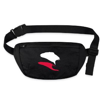 Polen Style Streifen - Stanley/Stella recycelte Gürteltasche - Schwarz - Vorne