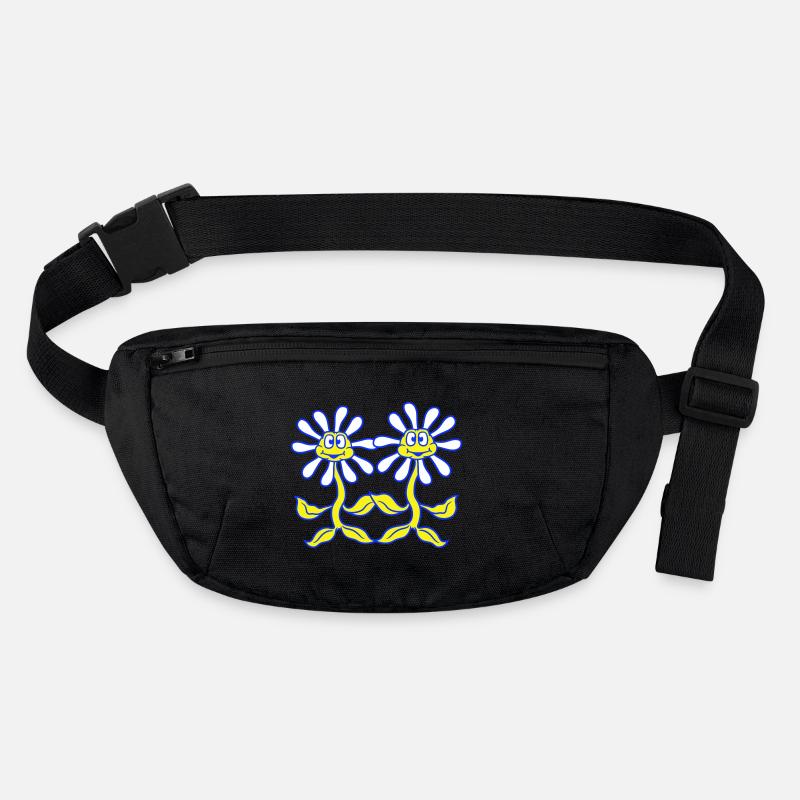 Two Flowers Team Friends Couple 2 Holding Hands Stanley/Stella recycled Hip Bag 