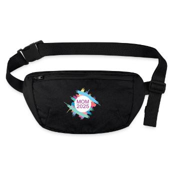 Mom 2025 Ich Werde Mama Neue Mutter Babyparty 25 - Stanley/Stella recycelte Gürteltasche - Schwarz - Vorne