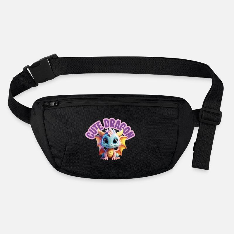 Dragon mignon - Sac banane recyclé Stanley/Stella - noir