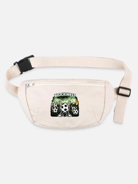 Bloc Ouest | Maillot de supporter de football – Curve & Stade - Sac banane recyclé Stanley/Stella - blanc naturel - Devant