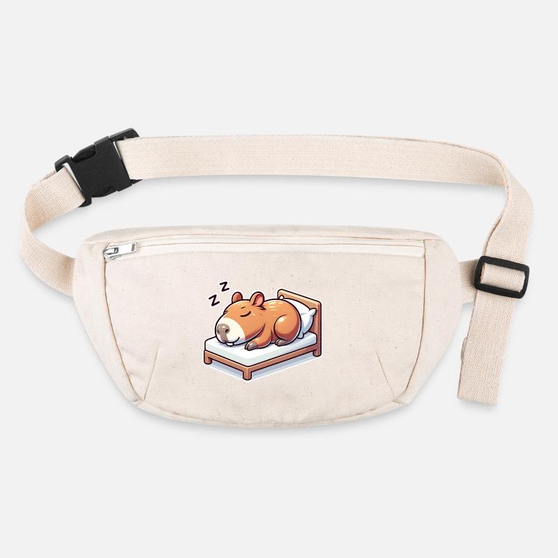Schlafender Capybara Stanley/Stella recycelte Gürteltasche