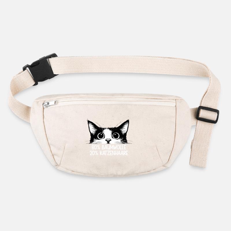 Katze 80% Baumwolle 20% Katzenhaare Lustig Spruch Stanley/Stella recycelte Gürteltasche