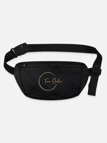 Frau Geißler - Logo - Stanley/Stella recycelte Gürteltasche - Schwarz - Vorne