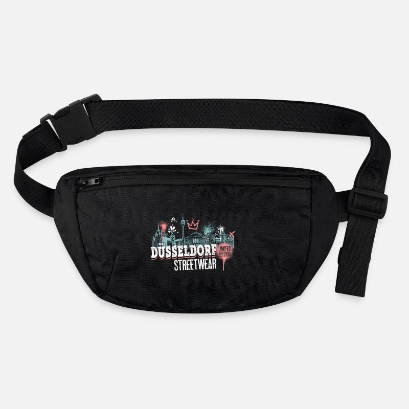 Dusseldorf Skyline City Germany Graffiti Stanley/Stella recycled Hip Bag 