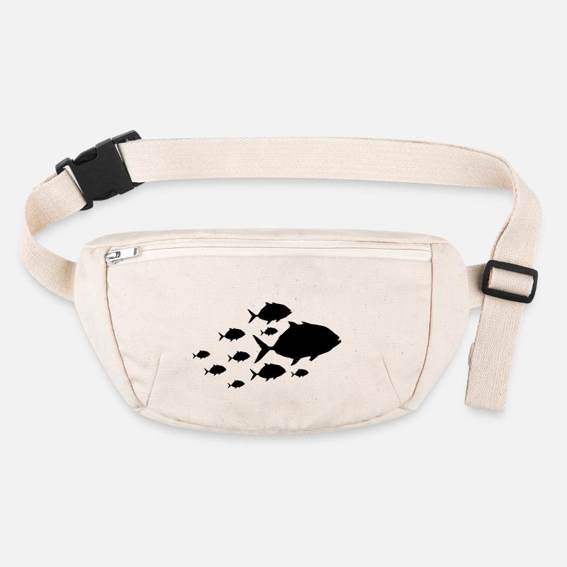 fisch piranha silhouette Stanley/Stella recycelte Gürteltasche