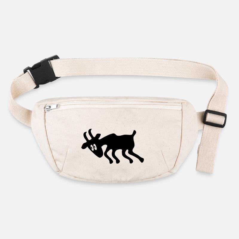 goat herd sheep ram horn buck horns attack bitchy Stanley/Stella recycled Hip Bag 