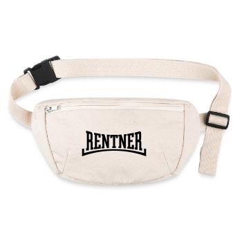 Rentner (Rente / Ruhestand / Konkav / Black) - Stanley/Stella recycelte Gürteltasche - Naturweiß - Vorne