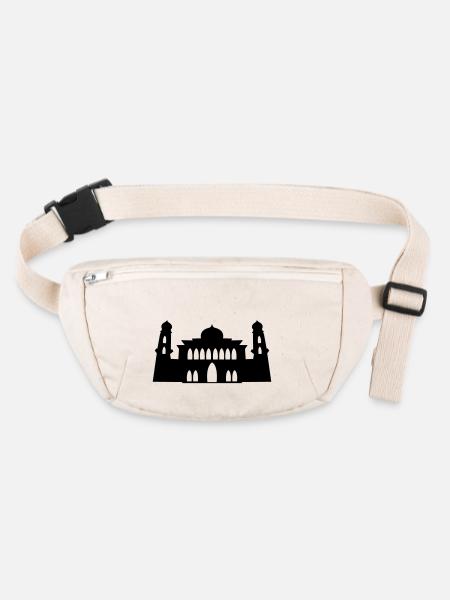 mosque silhouette - Stanley/Stella recycled Hip Bag  - natural - Front