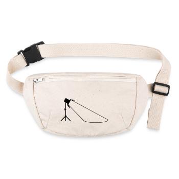 Headlights on stand with light cone monochrome - Stanley/Stella recycled Hip Bag  - natural - Front