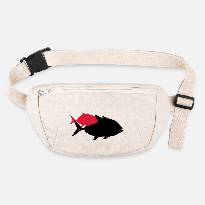 fisch piranha silhouette Stanley/Stella recycelte Gürteltasche