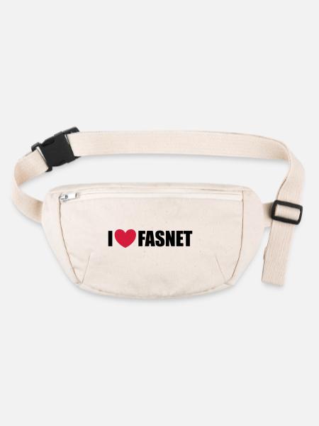 I love Fasnet - Stanley/Stella recycelte Gürteltasche - Naturweiß
