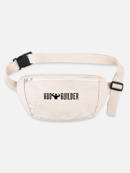 Bodybuilder - Sac banane recyclé Stanley/Stella - blanc naturel - Devant