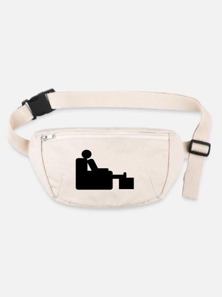 sofa - Stanley/Stella recycelte Gürteltasche - Naturweiß - Vorne