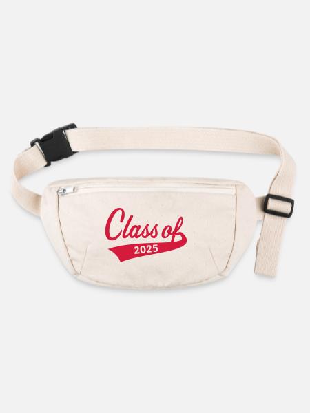 Classe de 2025 (Classe de fin d’études Certificat de fin d’études Rouge) - Sac banane recyclé Stanley/Stella - blanc naturel - Devant
