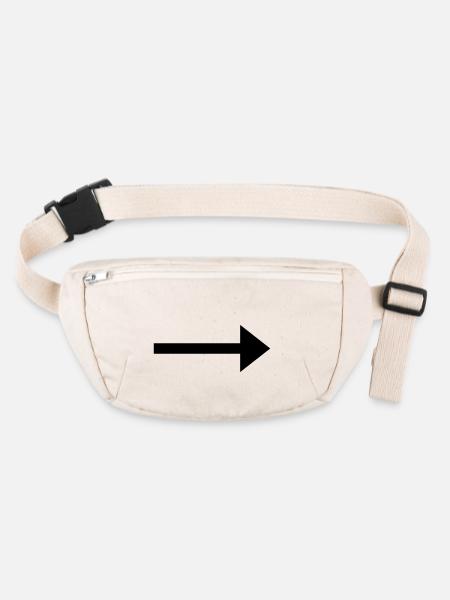 flèche pointant - Sac banane recyclé Stanley/Stella - blanc naturel - Devant