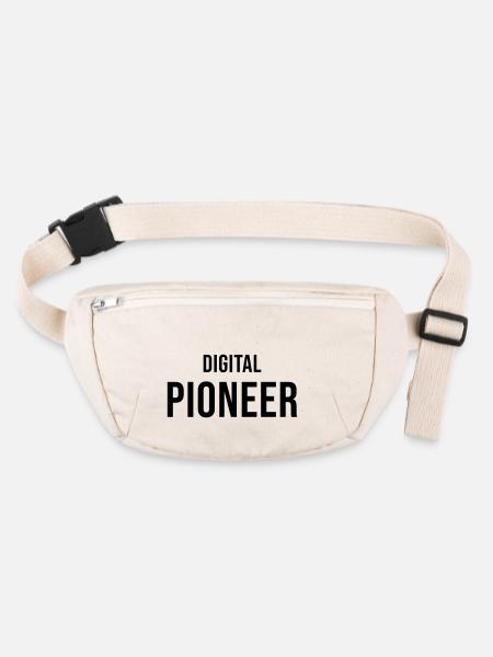 Digital Pioneer Online Geschenk - Stanley/Stella recycelte Gürteltasche - Naturweiß - Vorne