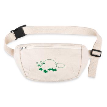 ornithorynque accroupi - Sac banane recyclé Stanley/Stella - blanc naturel - Devant