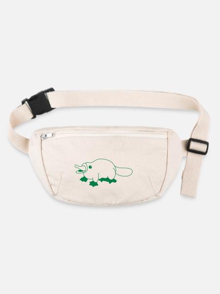 Squat Schnabeltier - Stanley/Stella recycelte Gürteltasche - Naturweiß - Vorne