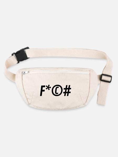 FCK lettering - Stanley/Stella recycled Hip Bag  - natural - Front