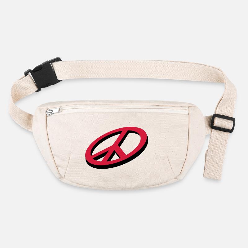 Frieden / peace (3D, 2c) Stanley/Stella recycled Hip Bag 