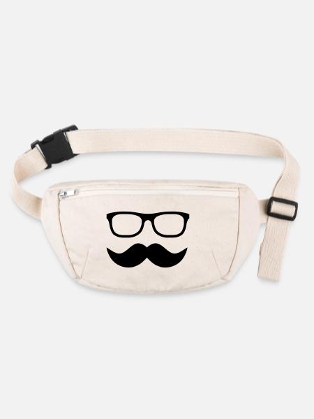 moustache - Sac banane recyclé Stanley/Stella - blanc naturel - Devant
