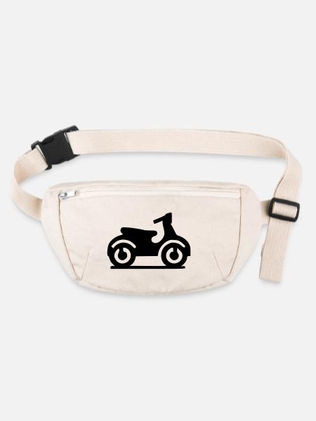 Motor Scooter Scooter Icon Minimal Icon Vector - Stanley/Stella recycled Hip Bag  - natural - Front