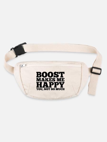 boost makes me happy - Stanley/Stella recycelte Gürteltasche - Naturweiß - Vorne