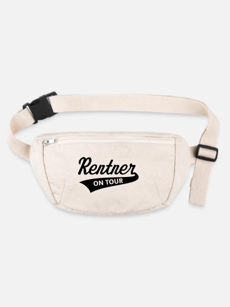 Rentner – On Tour (Rente / Ruhestand / Black) - Stanley/Stella recycelte Gürteltasche - Naturweiß - Vorne
