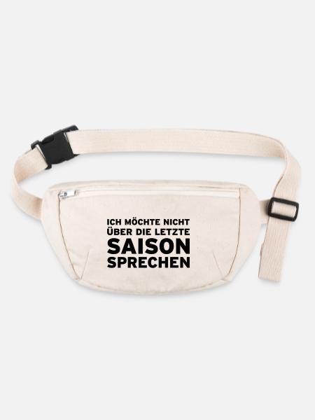 Ich möchte nicht über die letzte Saison sprechen - Stanley/Stella recycelte Gürteltasche - Naturweiß - Vorne