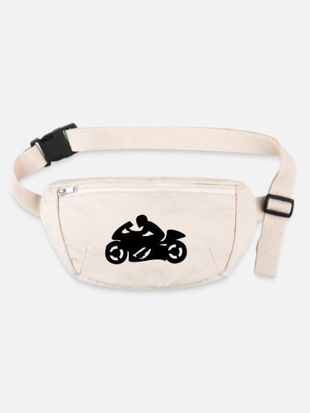 motorad_fahrer - Sac banane recyclé Stanley/Stella - blanc naturel - Devant