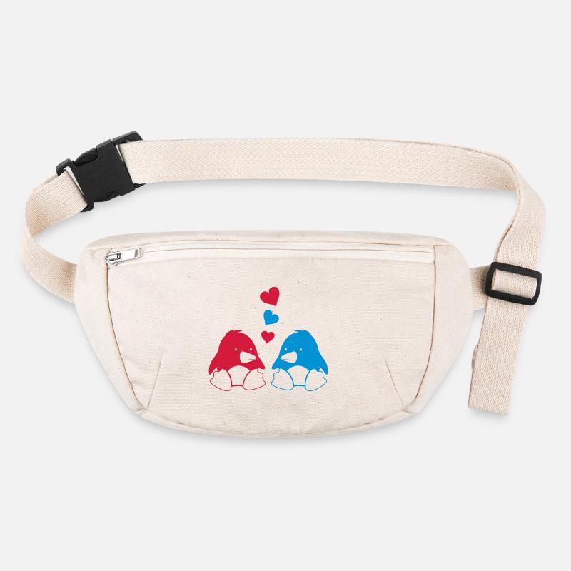 Pingouins amoureux 002 Sac banane recyclé Stanley/Stella