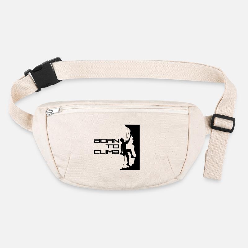 texte né pour grimper né raide mur grimpeur k Sac banane recyclé Stanley/Stella