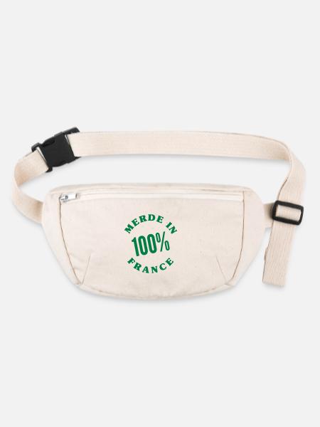 Merde in France_V1 - Sac banane recyclé Stanley/Stella - blanc naturel