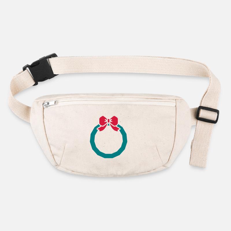 Couronne de Noël avec ruban rouge Sac banane recyclé Stanley/Stella