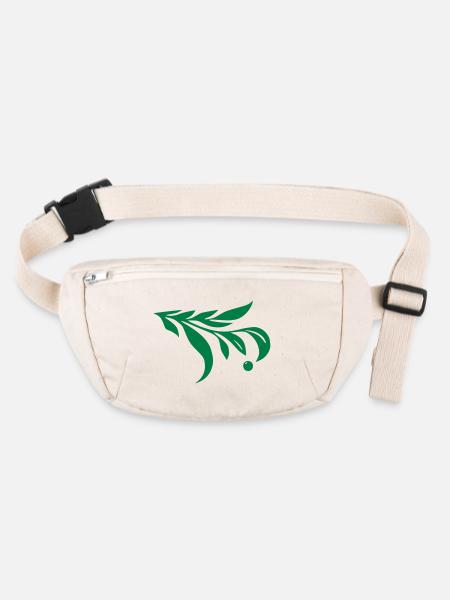 Schnörkel Ranke Zweig - Stanley/Stella recycelte Gürteltasche - Naturweiß - Vorne