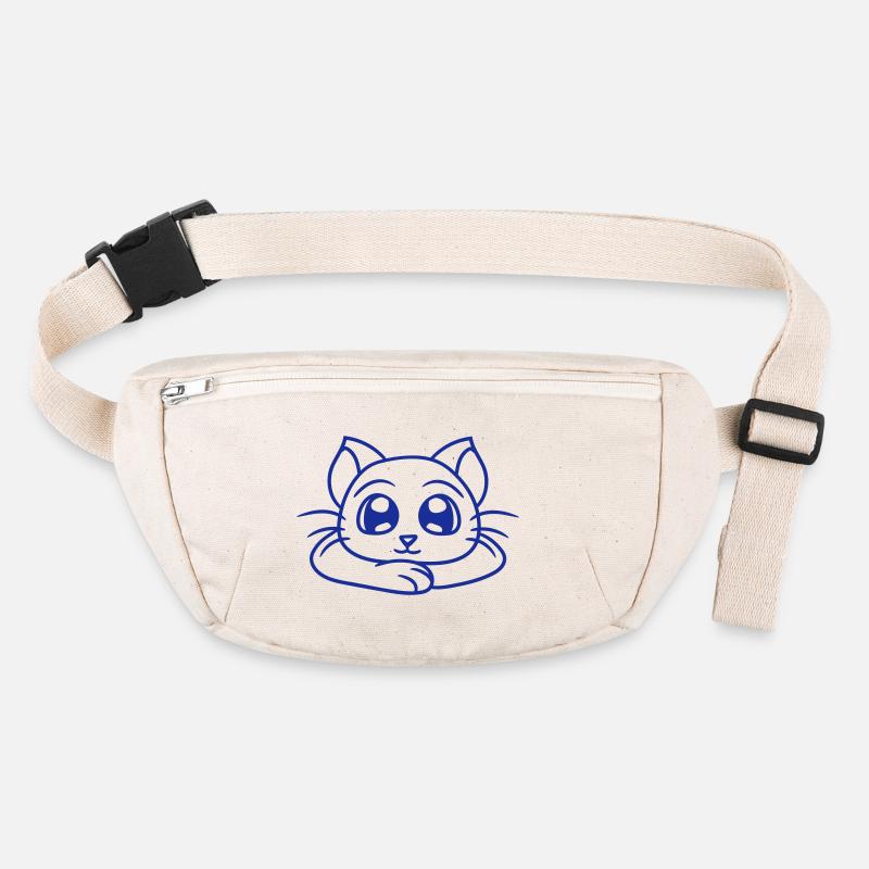 chat mignon a l’air heureux souriant chaton amusant Sac banane recyclé Stanley/Stella