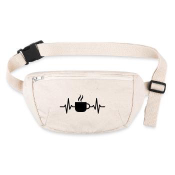 Coffee Cup Coffee Break Motif - Stanley/Stella recycled Hip Bag  - natural - Front