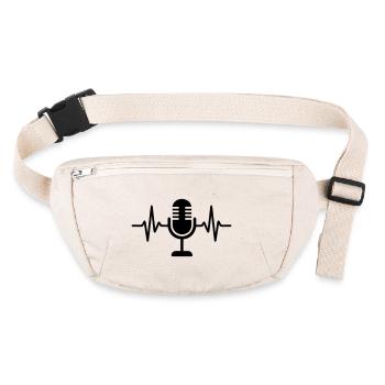 Microphone Singing Podcast Streaming - Stanley/Stella recycled Hip Bag  - natural - Front