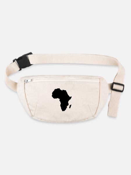 Afrika - schwarzer Kontinent - Stanley/Stella recycelte Gürteltasche - Naturweiß - Vorne
