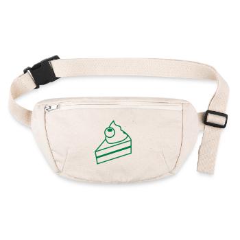Süßes kleines Kuchenstück nach unten - Stanley/Stella recycelte Gürteltasche - Naturweiß - Vorne