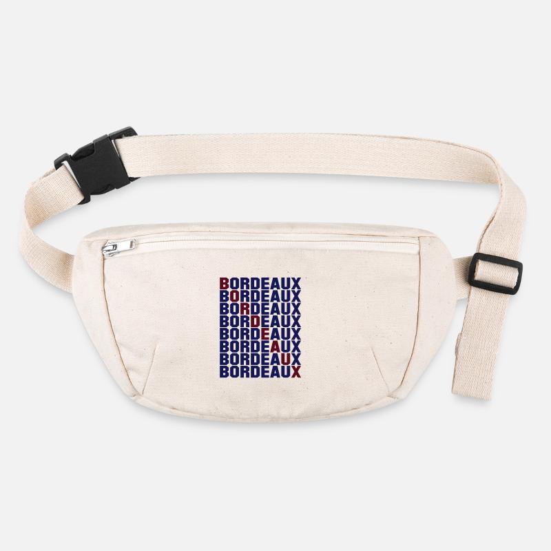 Bordeaux grid - Sac banane recyclé Stanley/Stella - blanc naturel