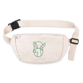 Assis sur la tête d’orignal - Sac banane recyclé Stanley/Stella - blanc naturel - Devant