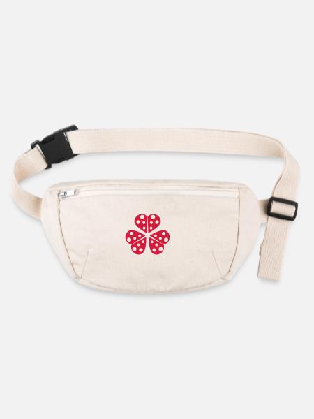 Halbe Kleine Marienkäfer Design - Stanley/Stella recycelte Gürteltasche - Naturweiß - Vorne