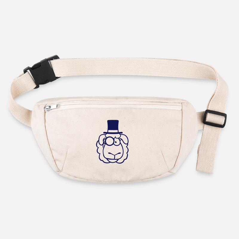 Sheep Mr. Gentleman Top Hat Monocle Glasses Stanley/Stella recycled Hip Bag 