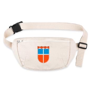 Wappen Saarland 1948 - Stanley/Stella recycelte Gürteltasche - Naturweiß - Vorne