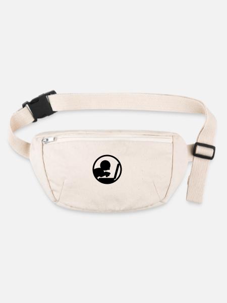 Computerfreak (Icon) - Stanley/Stella recycelte Gürteltasche - Naturweiß - Vorne