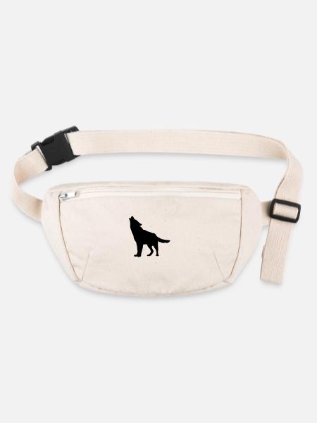 wolf_f1 - Stanley/Stella recycelte Gürteltasche - Naturweiß - Vorne