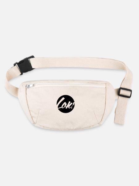 low kreis circle - Stanley/Stella recycelte Gürteltasche - Naturweiß - Vorne